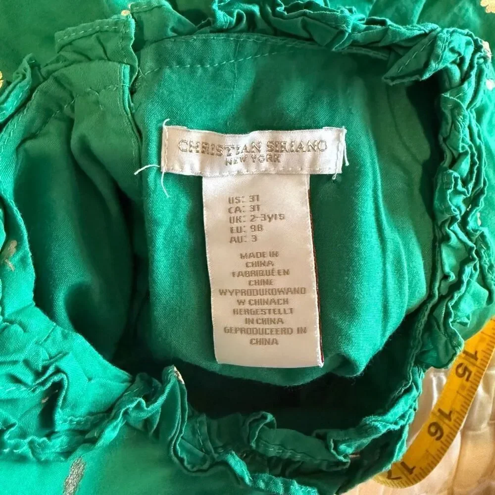 Christian Siriano baby 3T Irish shamrock dress